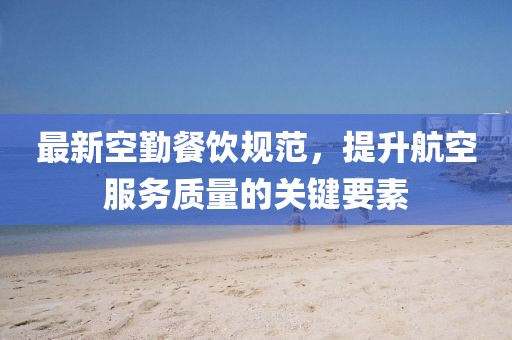 最新空勤餐饮规范，提升航空服务质量的关键要素