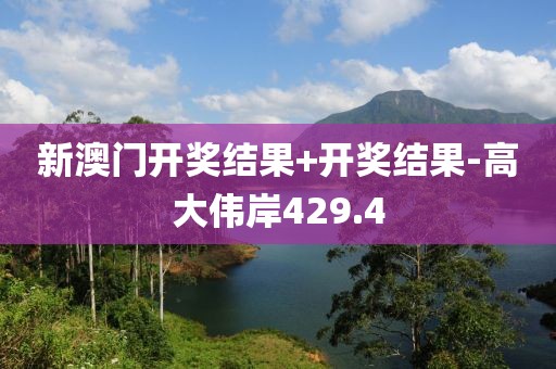 新澳门开奖结果+开奖结果-高大伟岸429.4