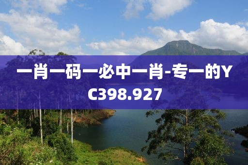 一肖一码一必中一肖-专一的YC398.927