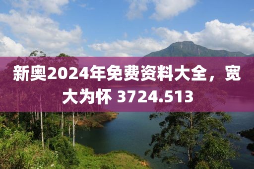 新奥2024年免费资料大全，宽大为怀 3724.513