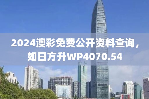 2024澳彩免费公开资料查询，如日方升WP4070.54
