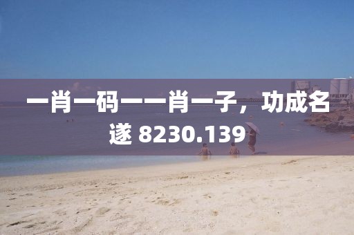 一肖一码一一肖一子，功成名遂 8230.139