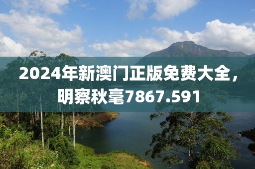 2024年新澳门正版免费大全，明察秋毫7867.591