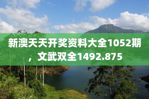 新澳天天开奖资料大全1052期，文武双全1492.875