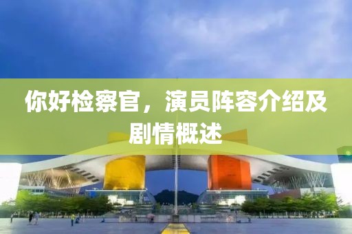 你好检察官，演员阵容介绍及剧情概述