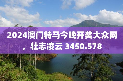 2024澳门特马今晚开奖大众网，壮志凌云 3450.578