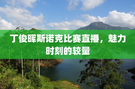 丁俊晖斯诺克比赛直播，魅力时刻的较量