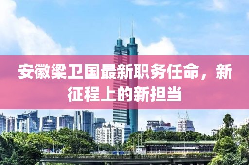 安徽梁卫国最新职务任命，新征程上的新担当
