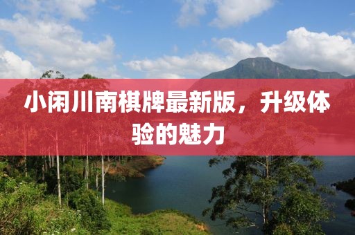 小闲川南棋牌最新版，升级体验的魅力