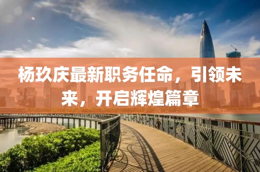 杨玖庆最新职务任命，引领未来，开启辉煌篇章