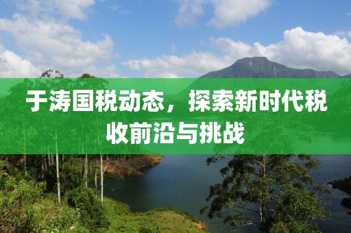 于涛国税动态，探索新时代税收前沿与挑战