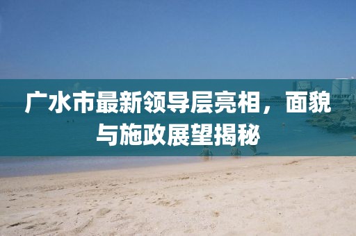 广水市最新领导层亮相，面貌与施政展望揭秘