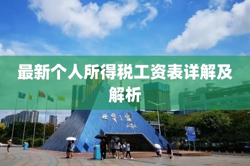 最新个人所得税工资表详解及解析