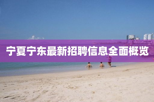 宁夏宁东最新招聘信息全面概览