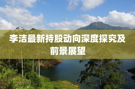 李洁最新持股动向深度探究及前景展望