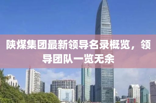 陕煤集团最新领导名录概览，领导团队一览无余