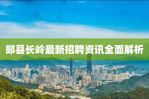 郧县长岭最新招聘资讯全面解析
