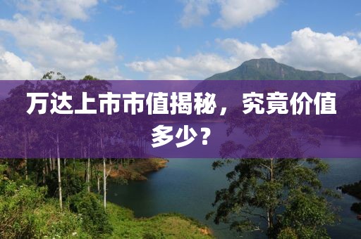万达上市市值揭秘，究竟价值多少？