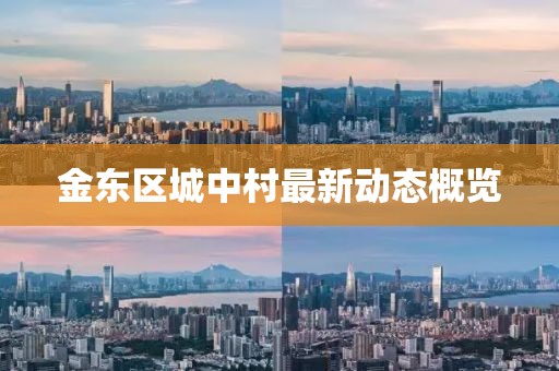 金东区城中村最新动态概览