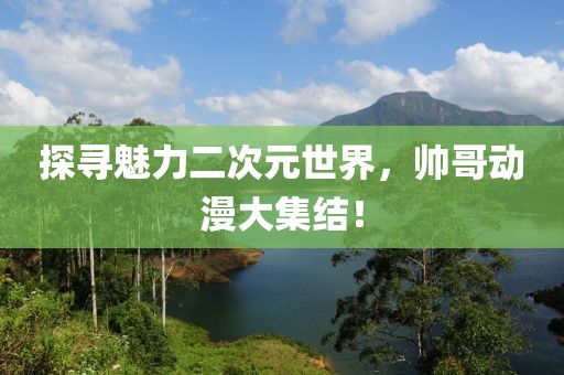 探寻魅力二次元世界，帅哥动漫大集结！